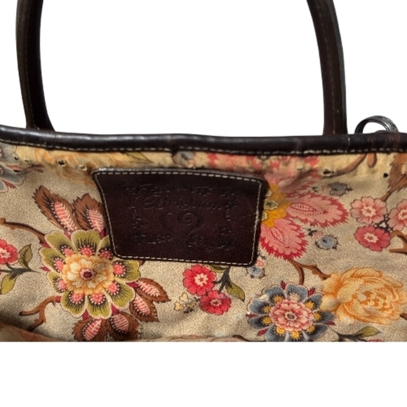 Vintage Brighton Woven Straw Beige & Brown Leather Shoulder Tote Bag - Picture 3 of 11